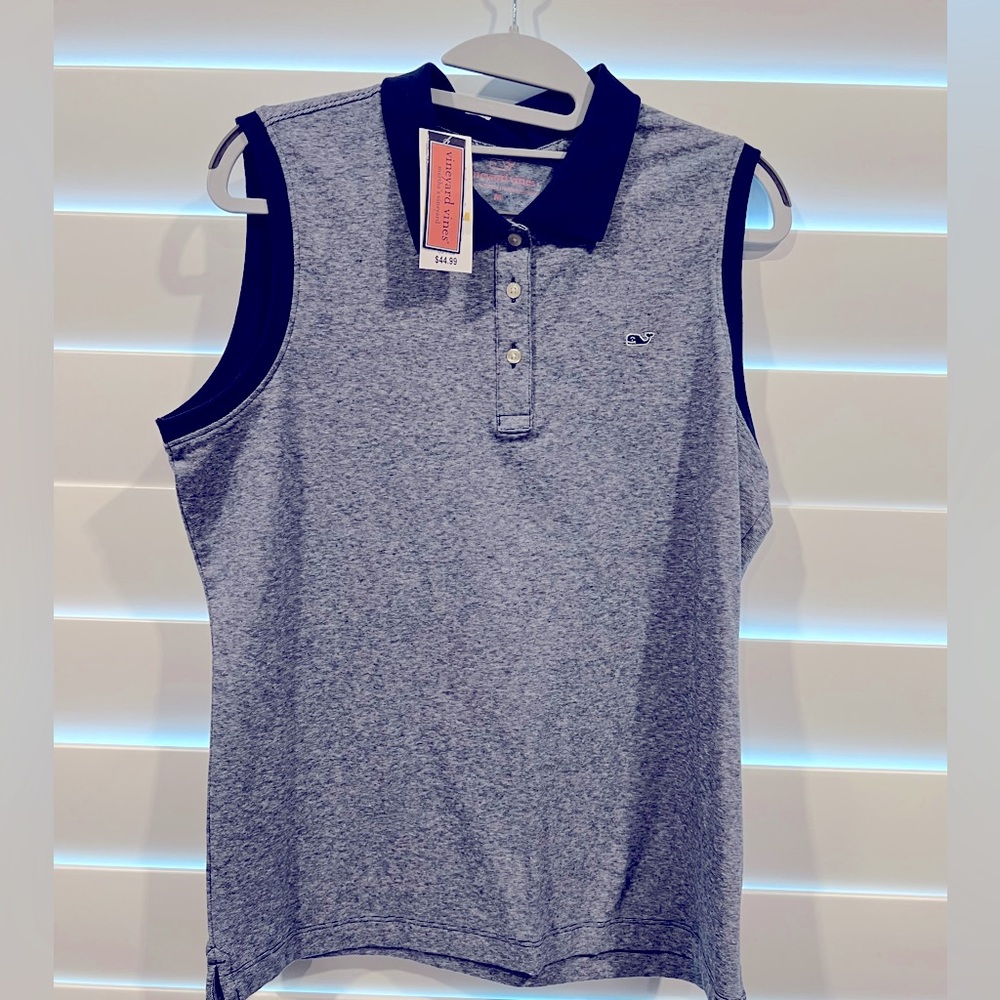 Vineyard Vines Navy sleeveless polo NWT
